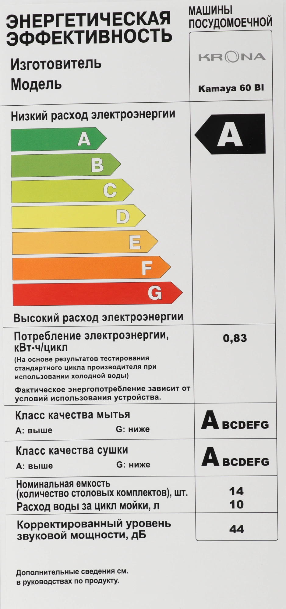 Посудомоечная машина Krona Kamaya 60, фото 6