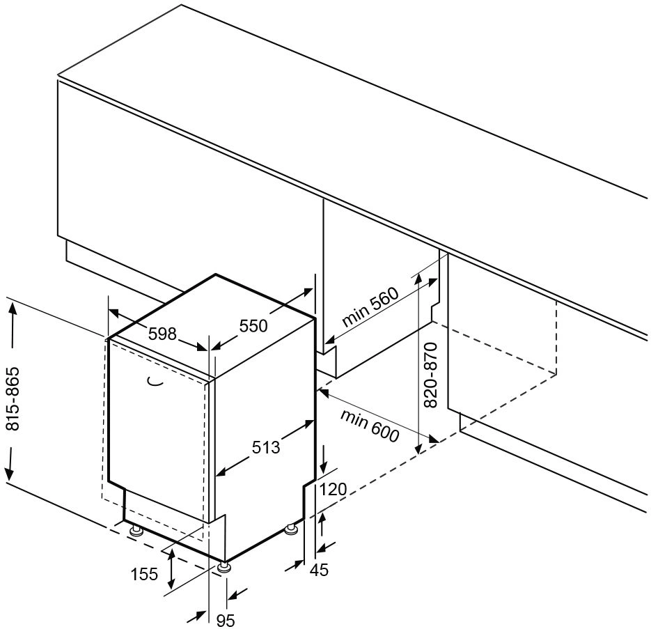 Посудомоечная машина Krona Martina 60 BI, фото 20
