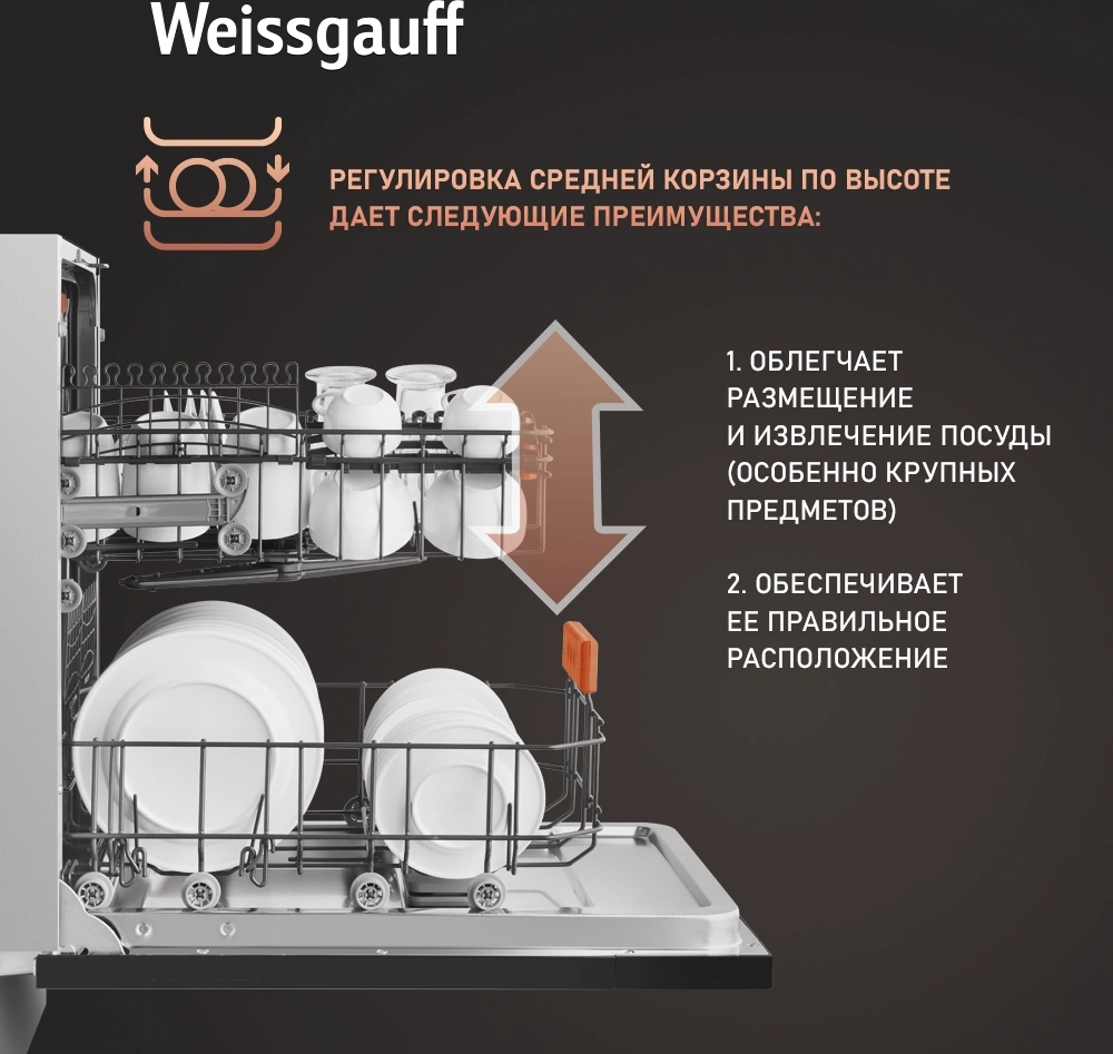 Посудомоечная машина Weissgauff BDW 4535, фото 23