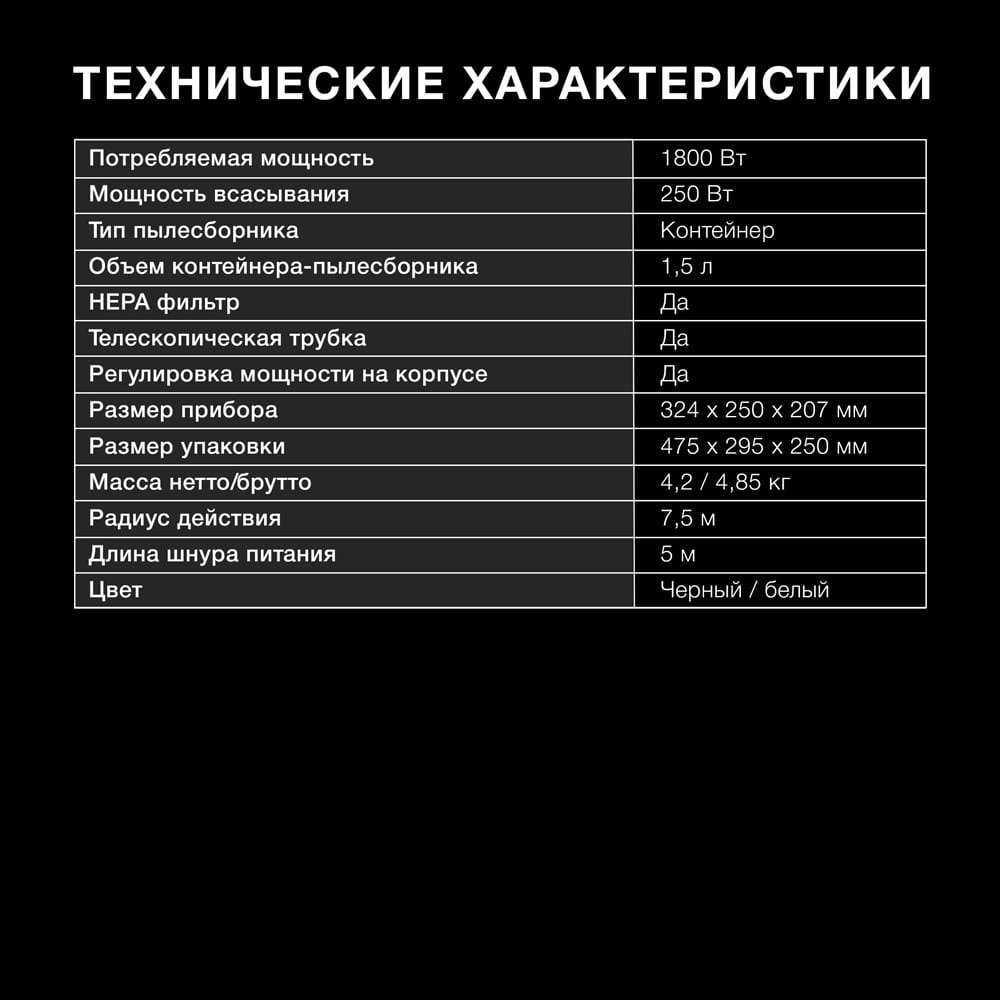 Пылесос Hyundai HYV-C1995, фото 18