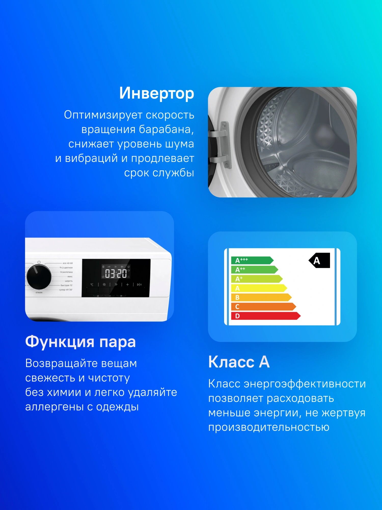 Стиральная машина Gorenje W1NGPI72SBS/C, превью предыдущего фото