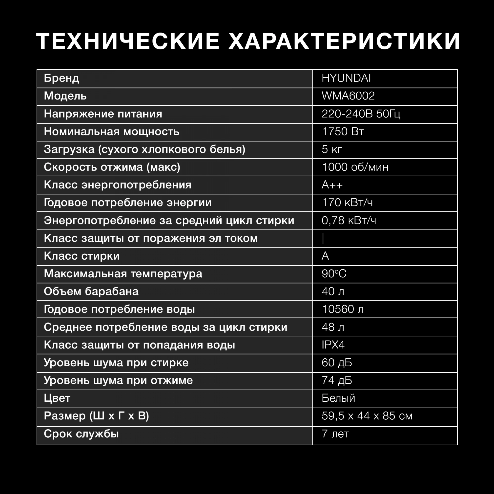 Стиральная машина Hyundai WMA6002, фото 15