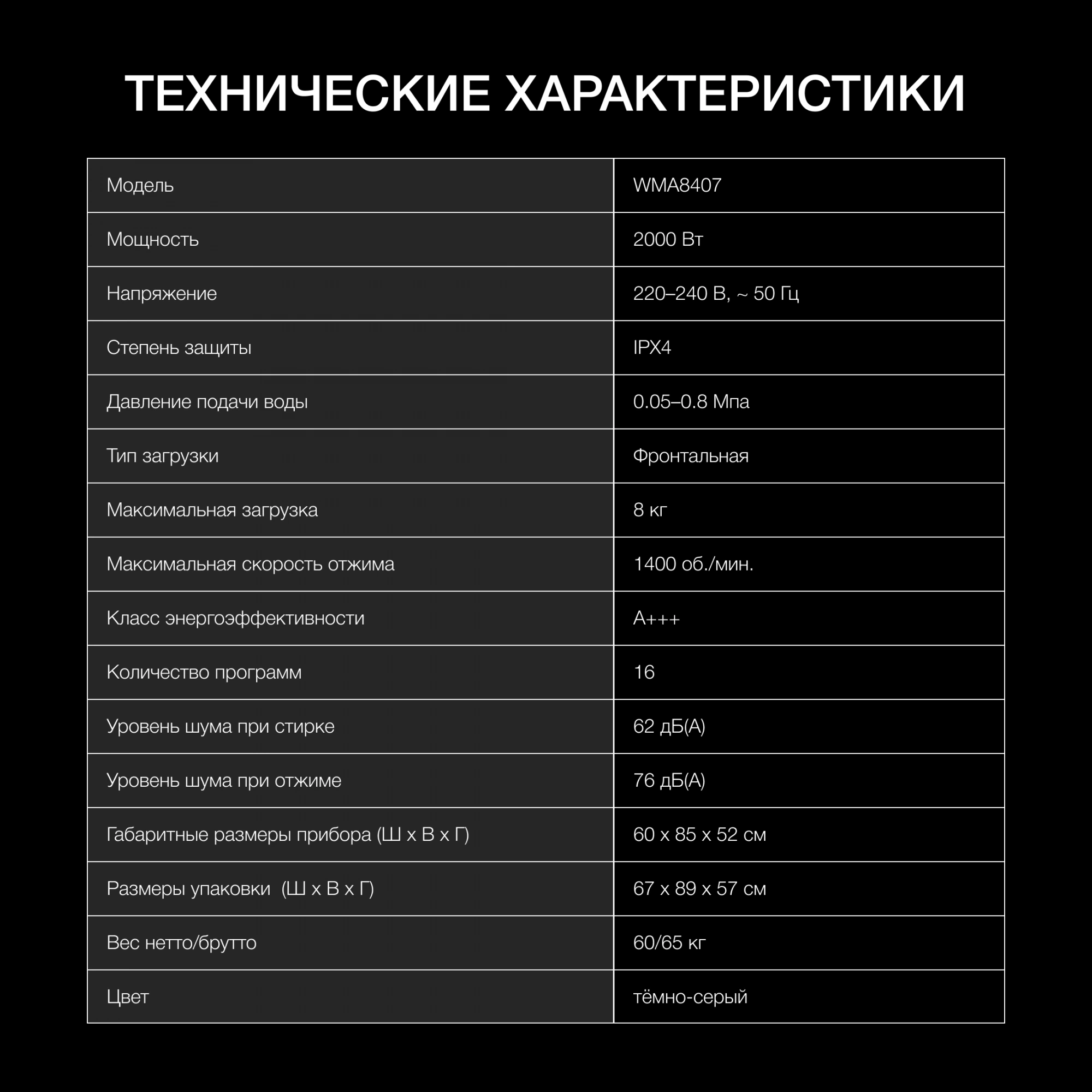 Стиральная машина Hyundai WMA8407, превью предыдущего фото