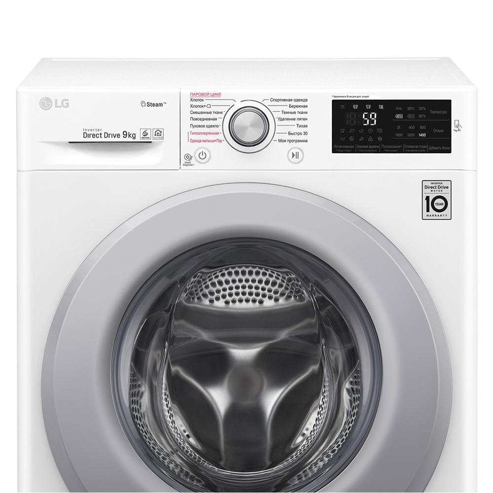Стиральная машина LG F4M5VS4W, белый/серебристый, фото 4