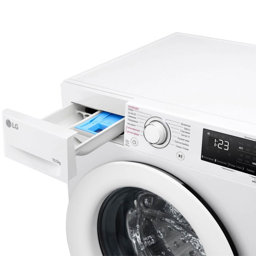 Стиральная машина LG F4V3RS3W белый, фото 12