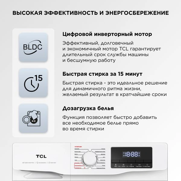 Стиральная машина TCL TWRF-607W12W1, фото 9