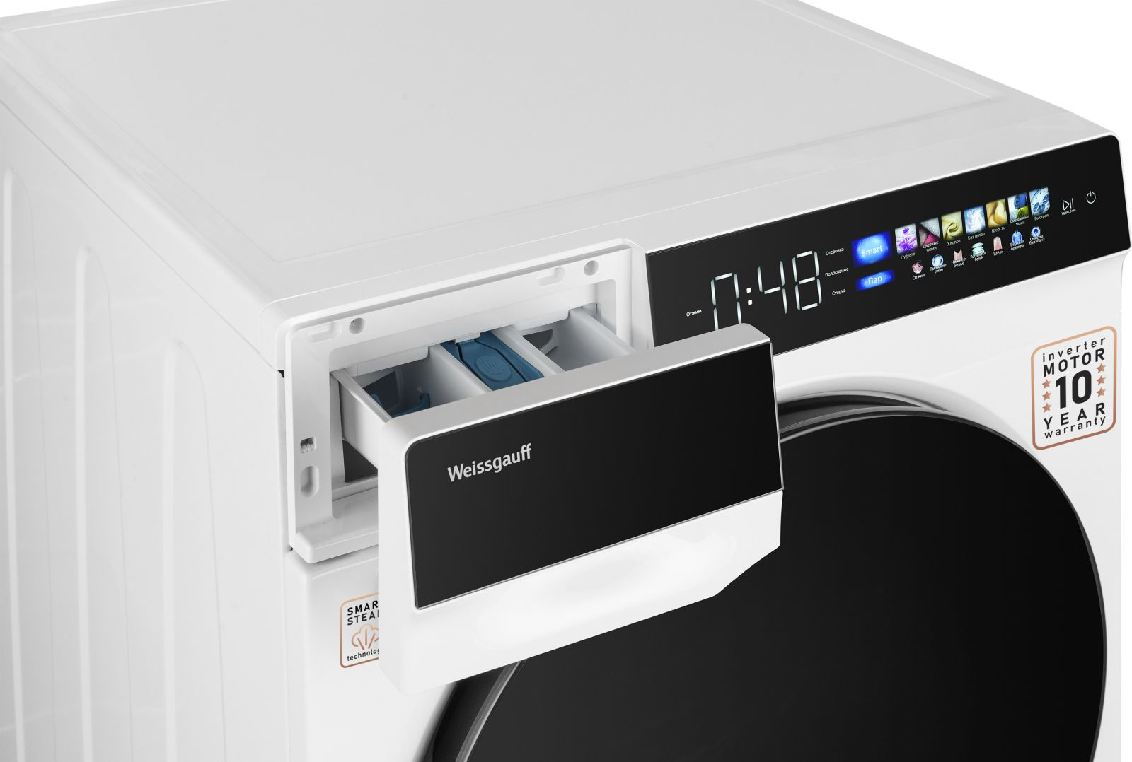 Стиральная машина Weissgauff Premium WM 999 Full Touch DC Inverter Steam, фото 7