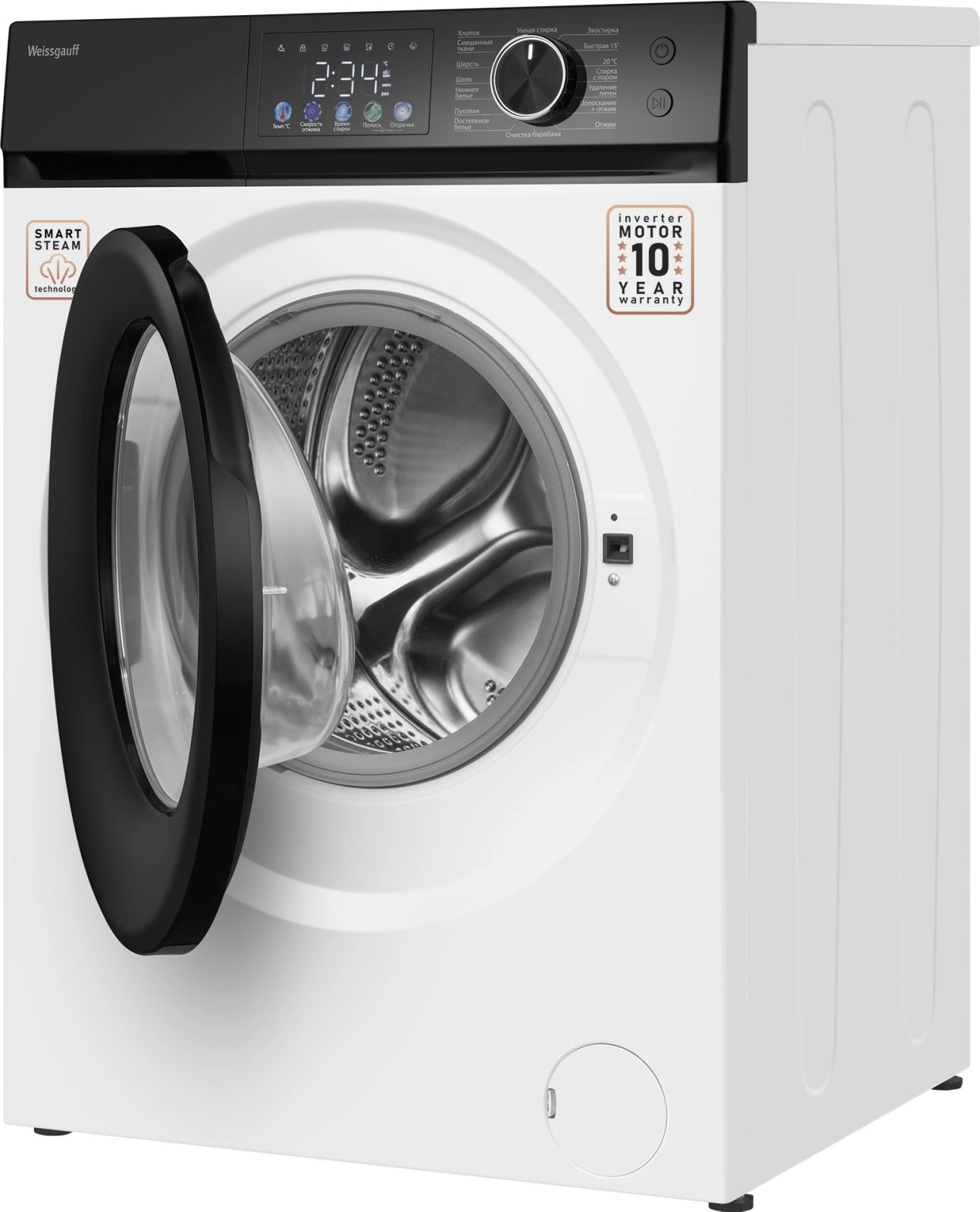 Стиральная машина Weissgauff WM 45126 Inverter Steam Color Touch, фото 9