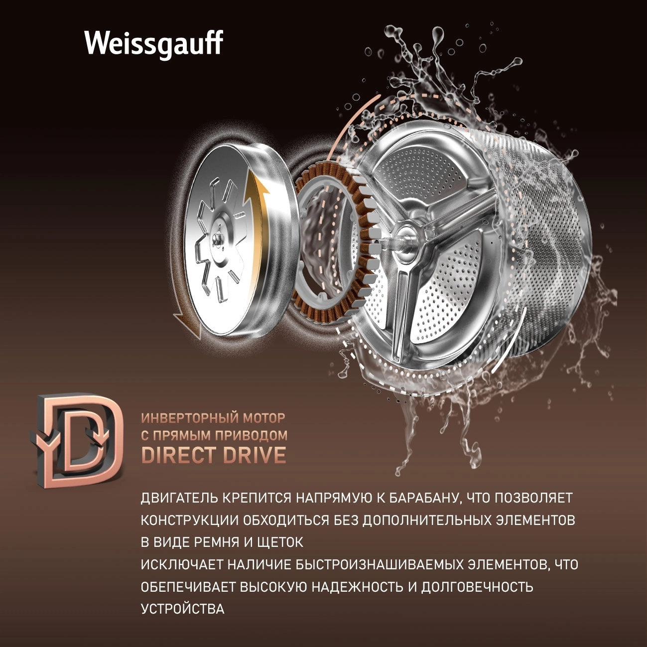 Стиральная машина Weissgauff WM 45126 Steam Direct Drive белый, фото 14