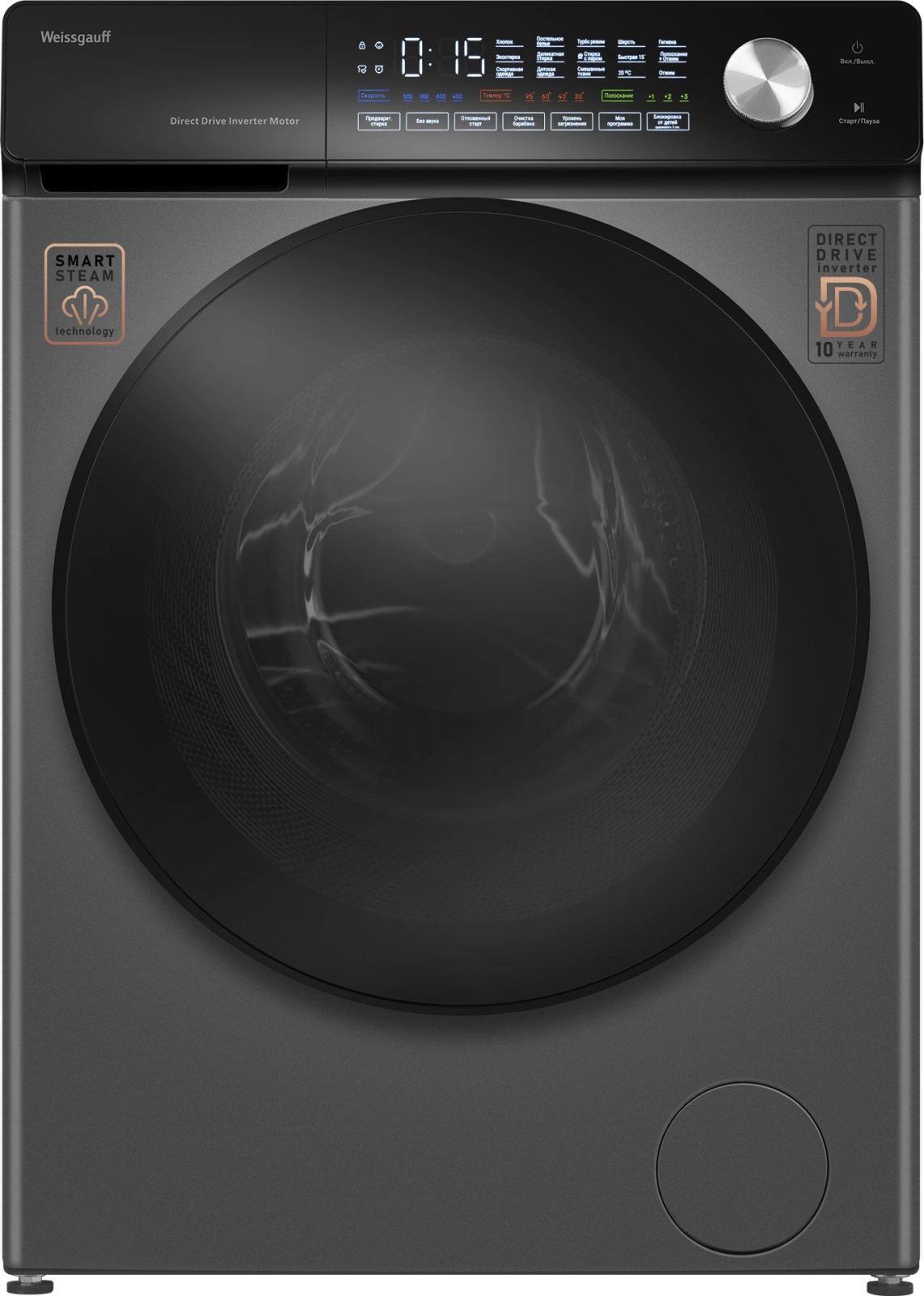 Стиральная машина Weissgauff WM 45126 Steam Direct Drive Deep