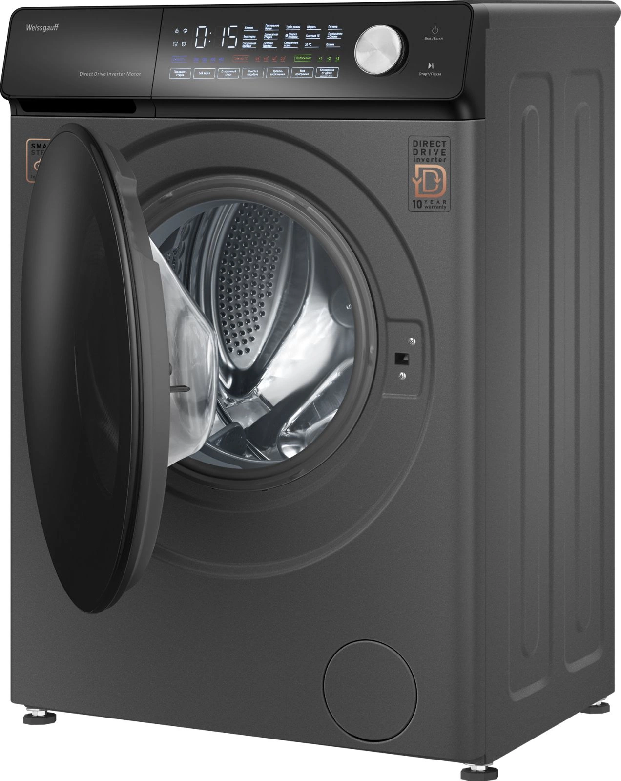 Стиральная машина Weissgauff WM 45126 Steam Direct Drive Deep, фото 6