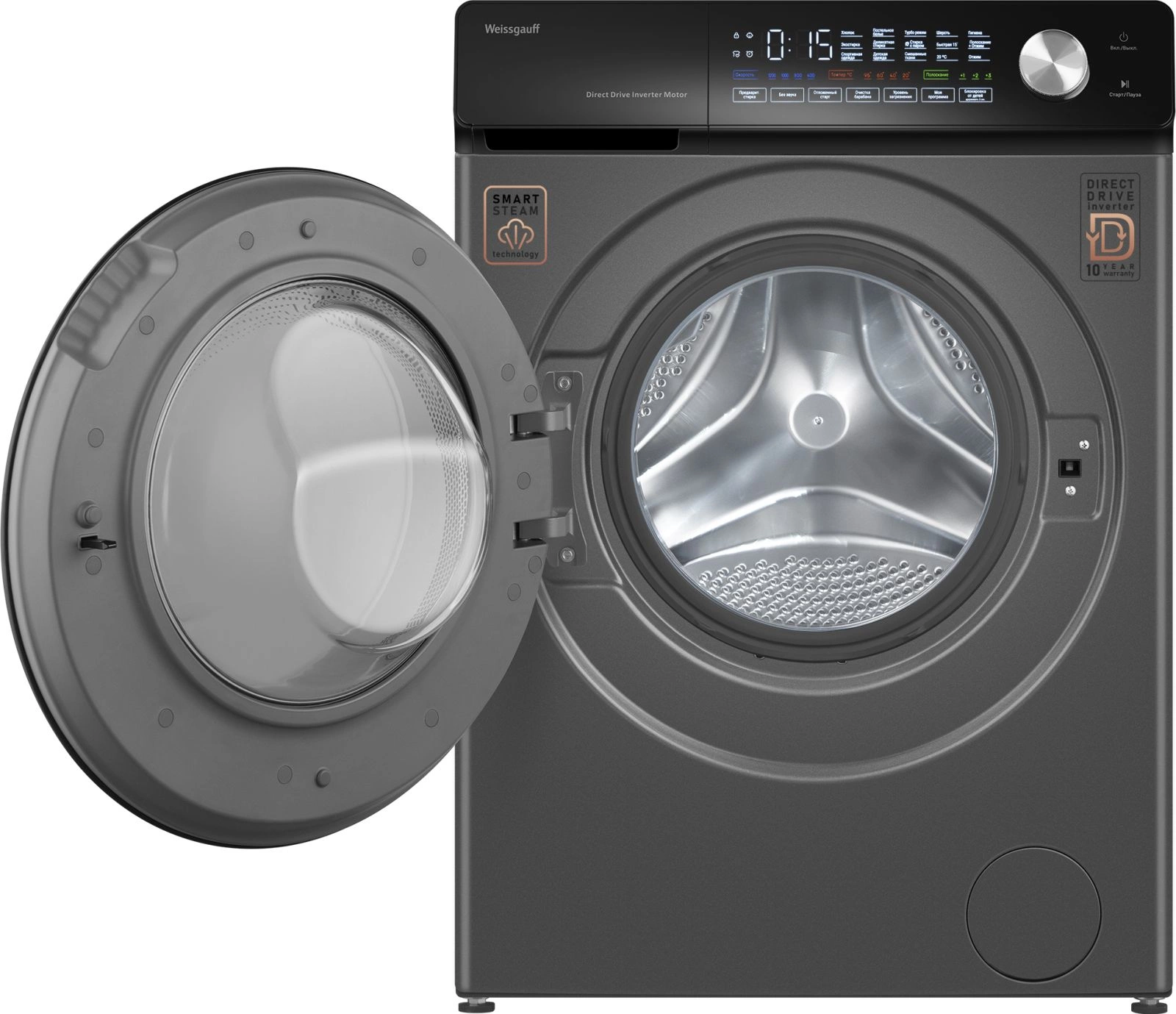 Стиральная машина Weissgauff WM 45126 Steam Direct Drive Deep, фото 7