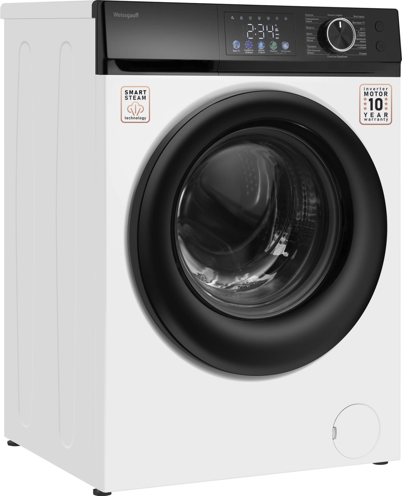 Стиральная машина Weissgauff WM 45127 Inverter Steam Color Touch, фото 3