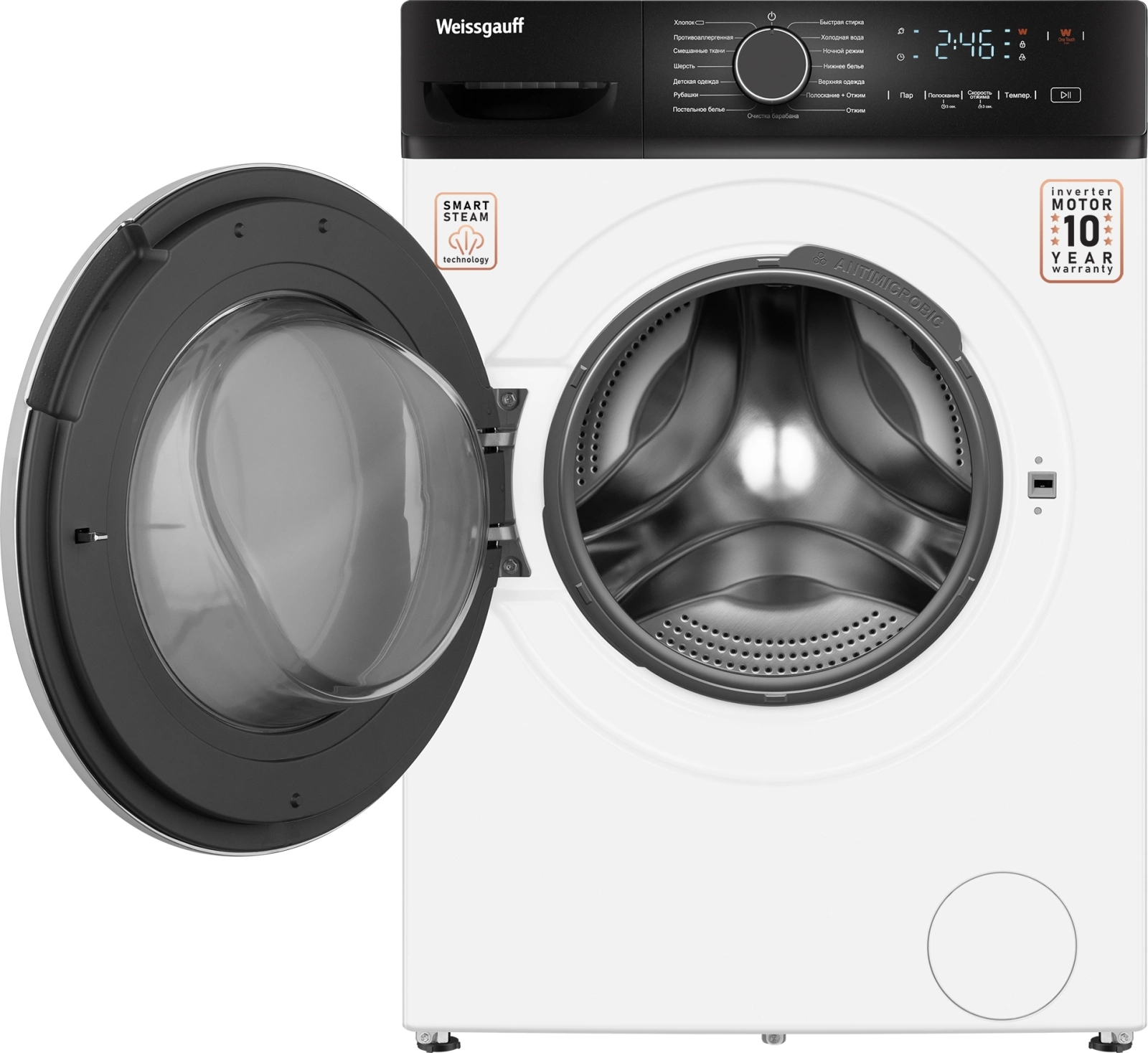 Стиральная машина Weissgauff WM 4627 Touch Inverter Steam, фото 3