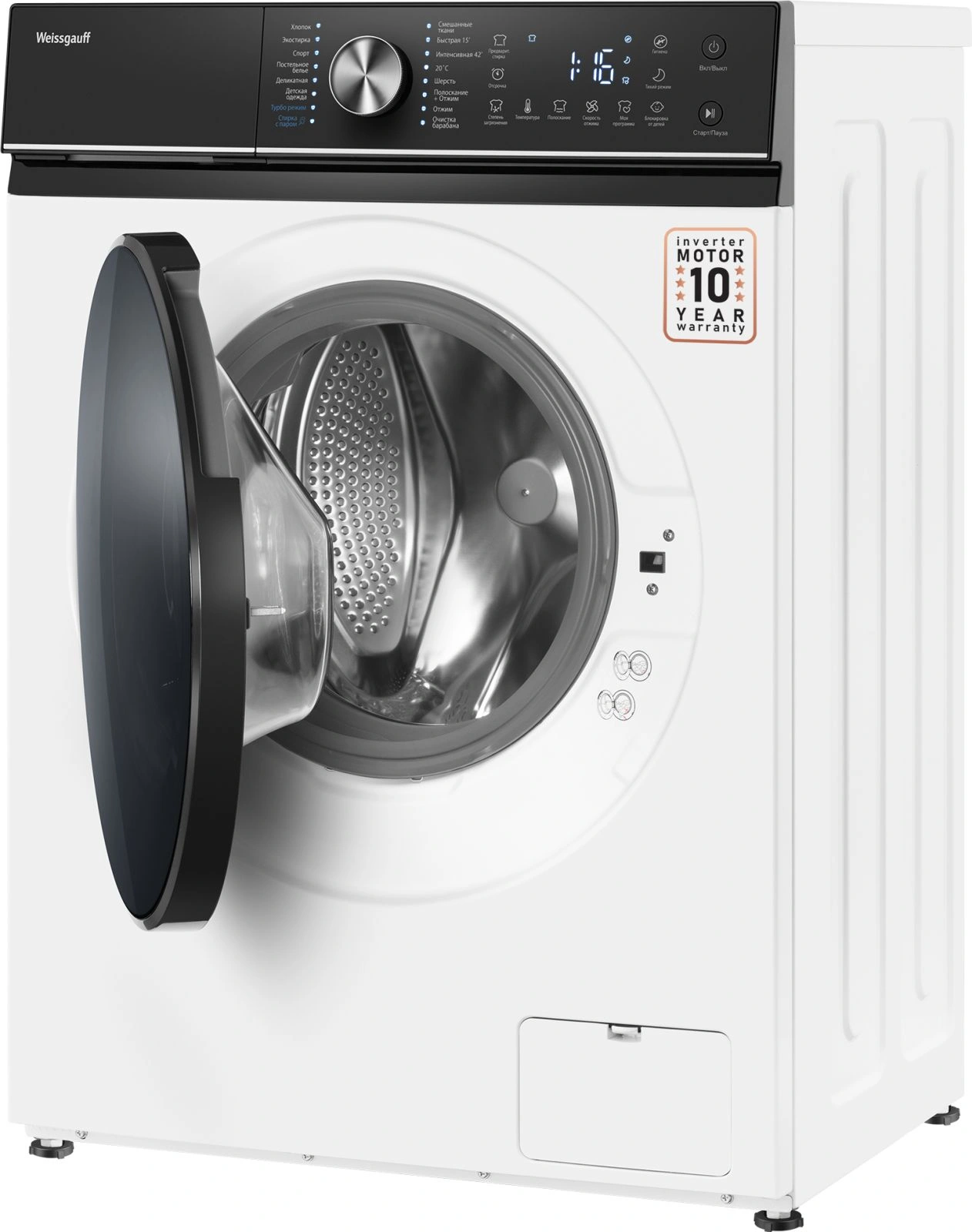 Стиральная машина Weissgauff WM 47147 DC Inverter Steam, фото 6