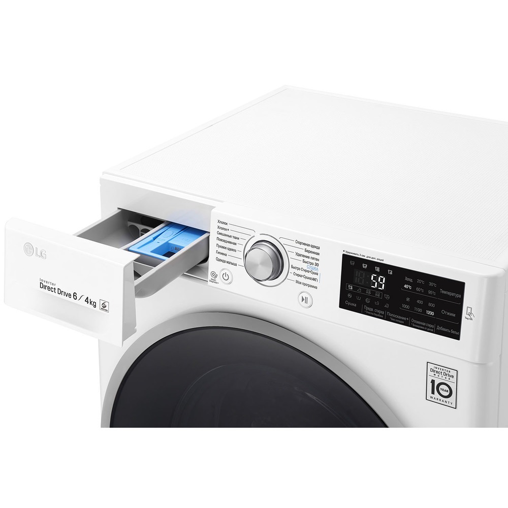 Стирально-сушильная машина LG F2J6NM1W DirectDrive, фото 9