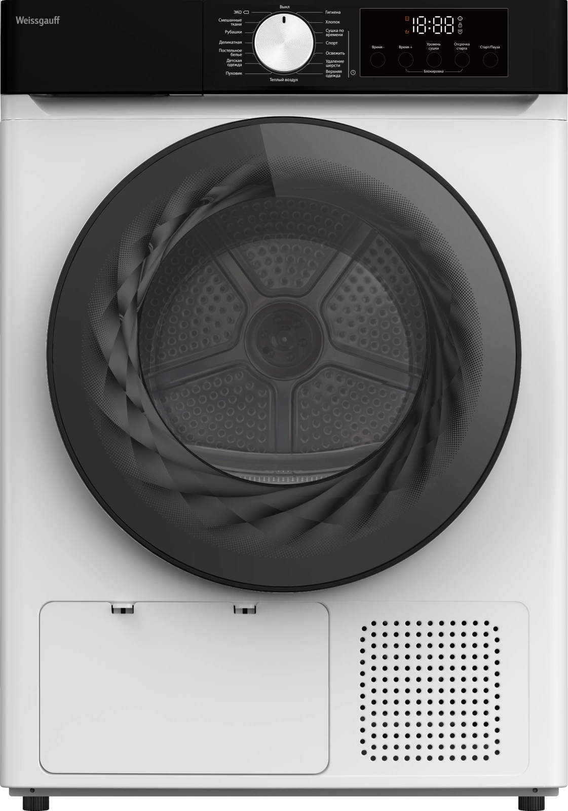 Сушильная машина Weissgauff WD 6010 Heat Pump (белый), фото 2