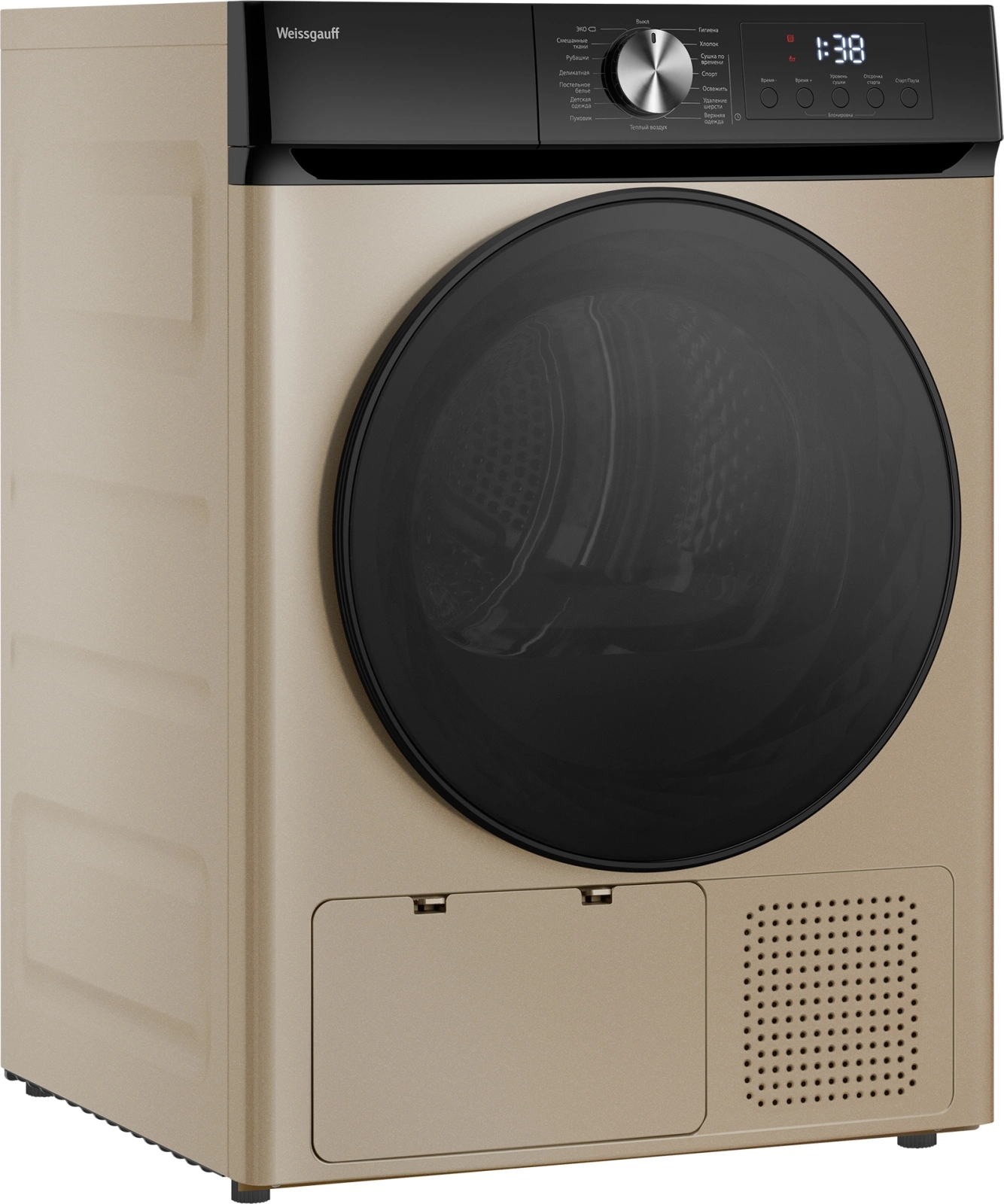 Сушильная машина Weissgauff WD 6010 Heat Pump (золотистый), фото 6