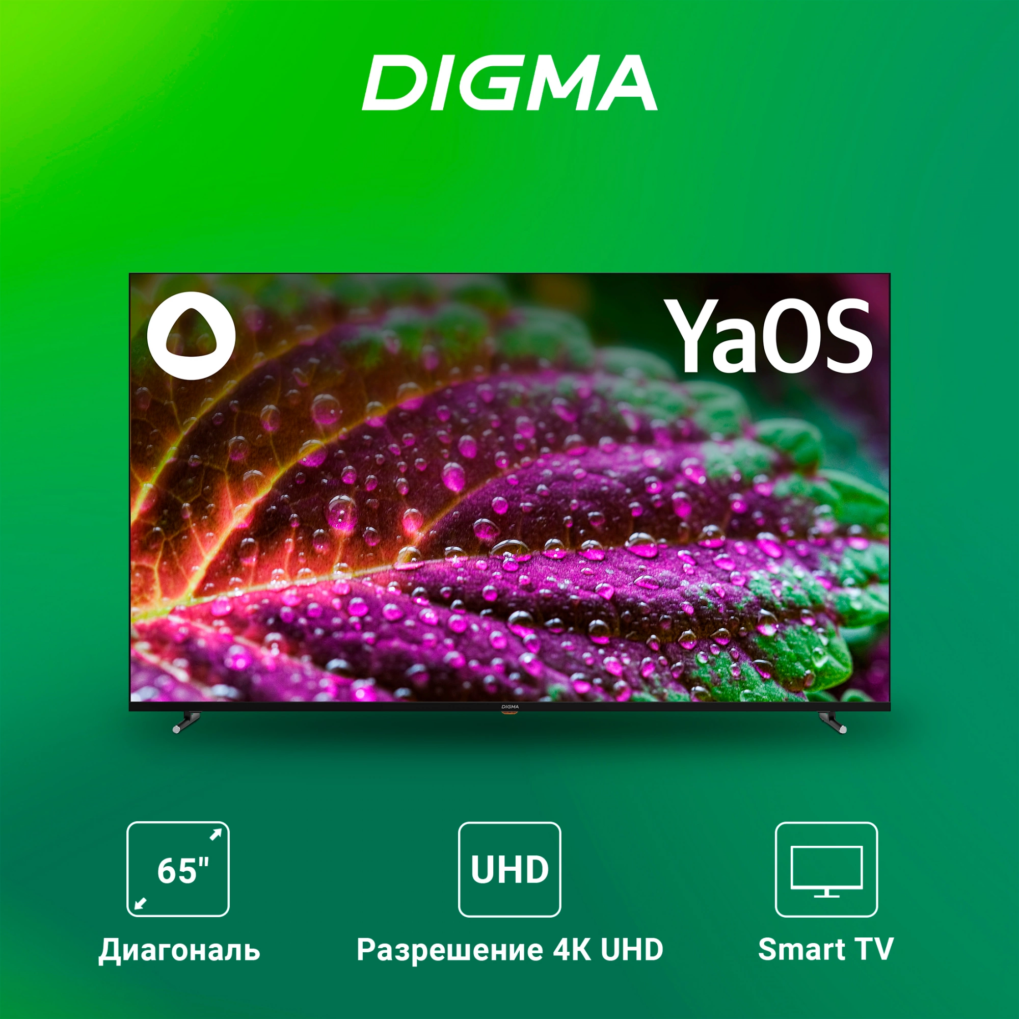 Телевизор Digma DM-LED65UBB33, фото 3