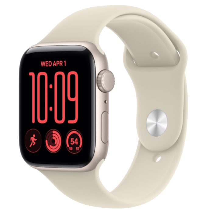 Умные часы Apple Watch SE 3 (2026) 44mm Starlight Aluminium, Sport Band Sand, M/L