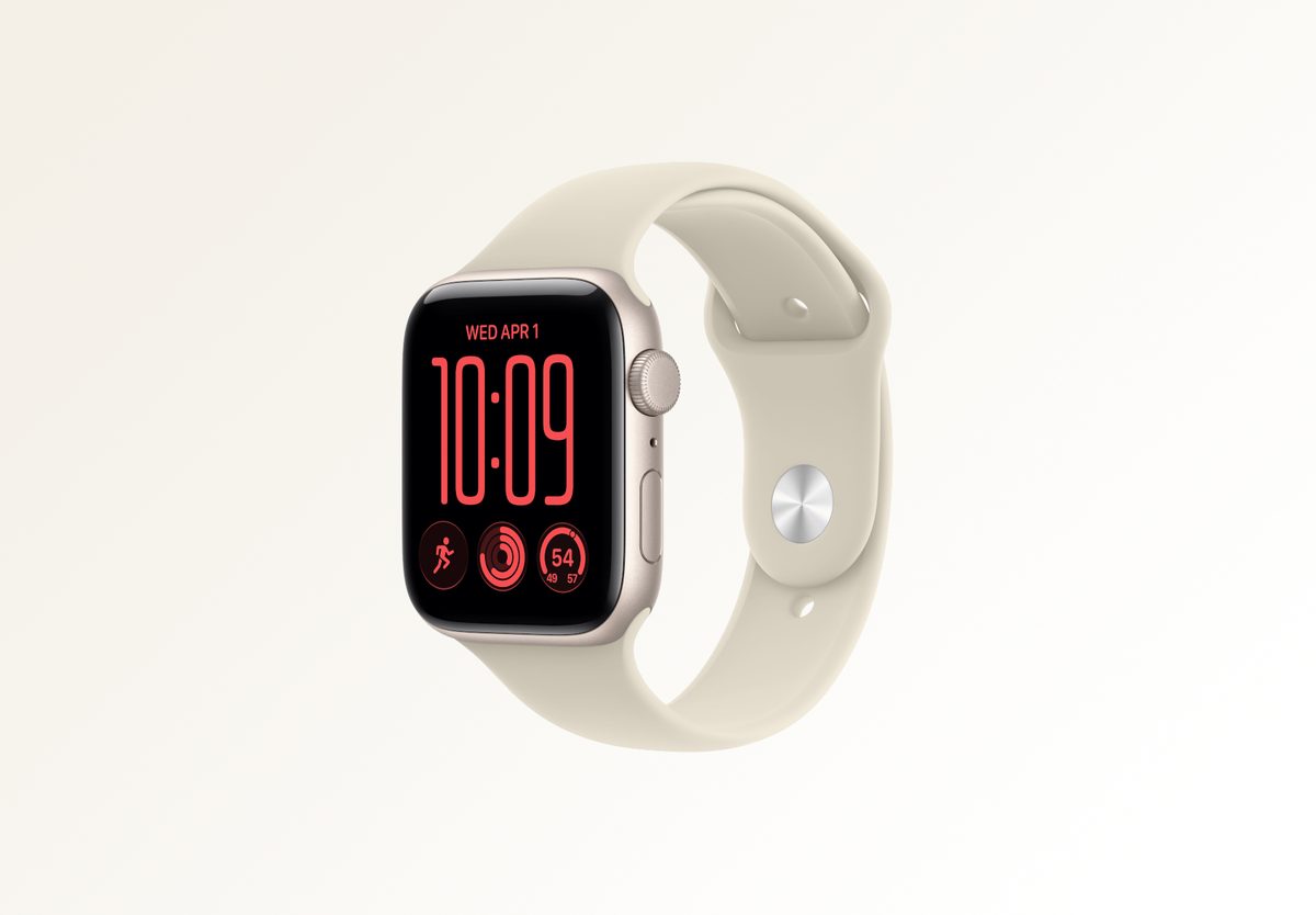 Умные часы Apple Watch SE 3 (2026) 44mm Starlight Aluminium, Sport Band Sand, S/M, превью следующего фото