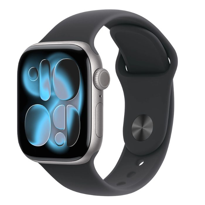Умные часы Apple Watch Series 11 42mm Space Grey Aluminium, Sport Band Black, S/M