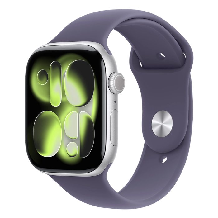 Умные часы Apple Watch Series 11 46mm Silver Aluminium, Sport Band Purple Fog, S/M