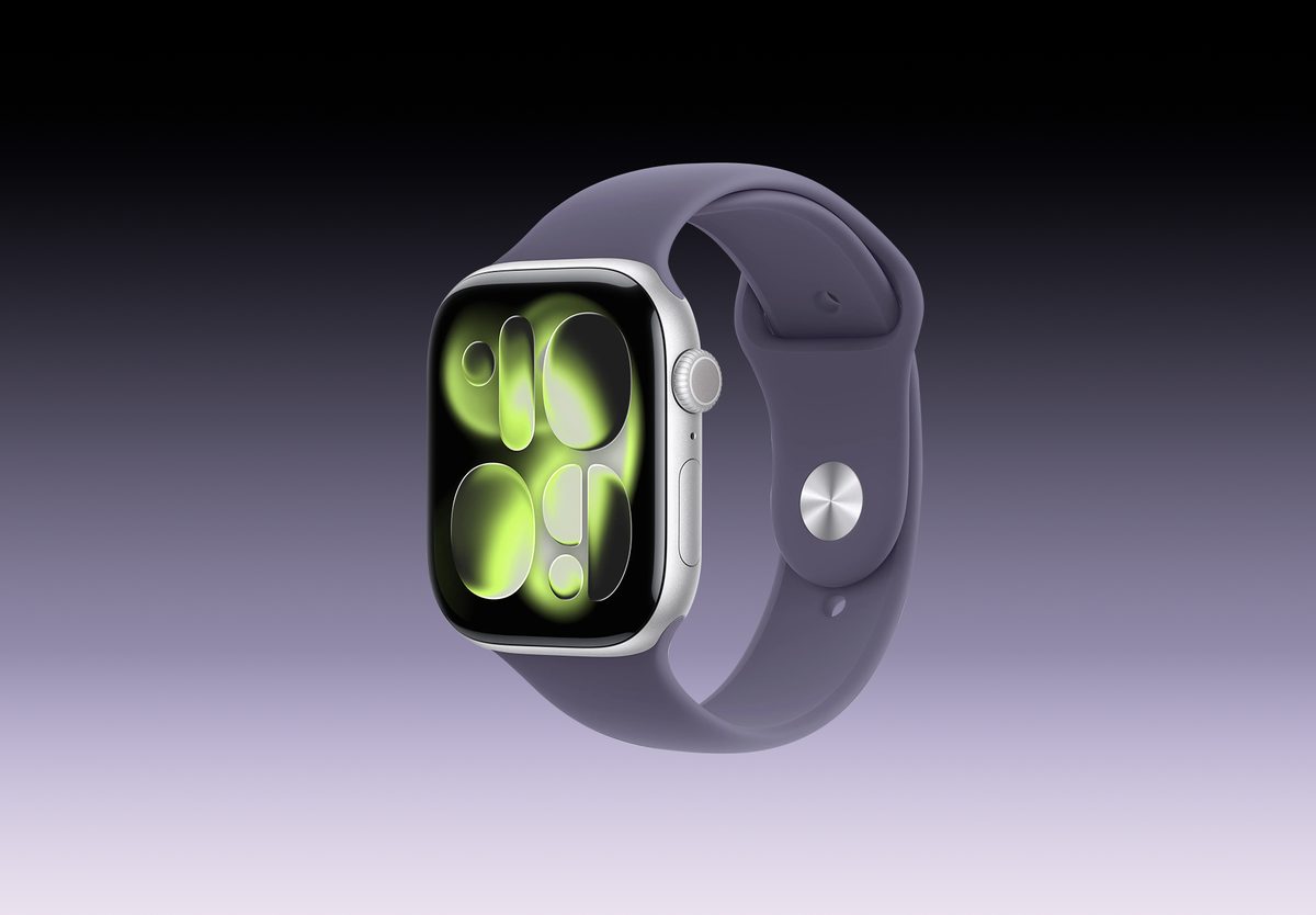 Умные часы Apple Watch Series 11 46mm Silver Aluminium, Sport Band Purple Fog, S/M, превью следующего фото