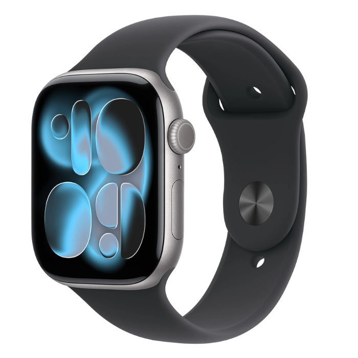 Умные часы Apple Watch Series 11 46mm Space Grey Aluminium, Sport Band Black, M/L