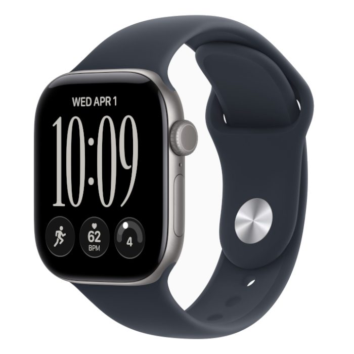 Умные часы Apple Watch Series 12 42mm Space Grey Aluminium, Sport Band Navy Blue, M/L