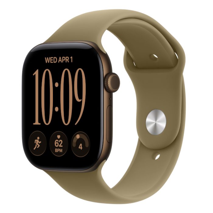 Умные часы Apple Watch Series 12 46mm Dark Bronze, Sport Band Olive, S/M