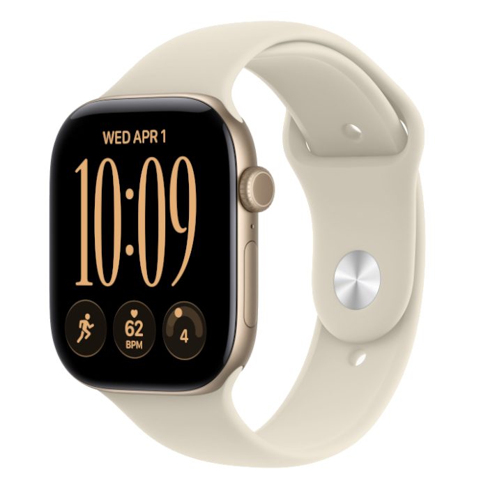 Умные часы Apple Watch Series 12 46mm Light Gold, Sport Band Sand, S/M