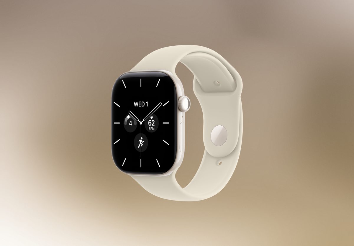 Умные часы Apple Watch Series 12 46mm Pearl White, Sport Band Sand, M/L, превью следующего фото