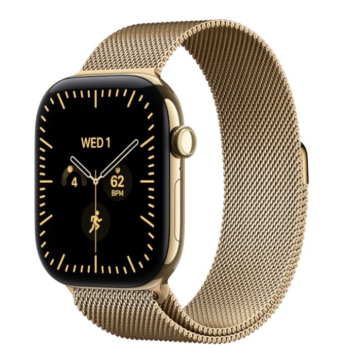 Умные часы Apple Watch Series 12 46mm Radiant Gold Titanium, Milanese Loop Gold, M/L