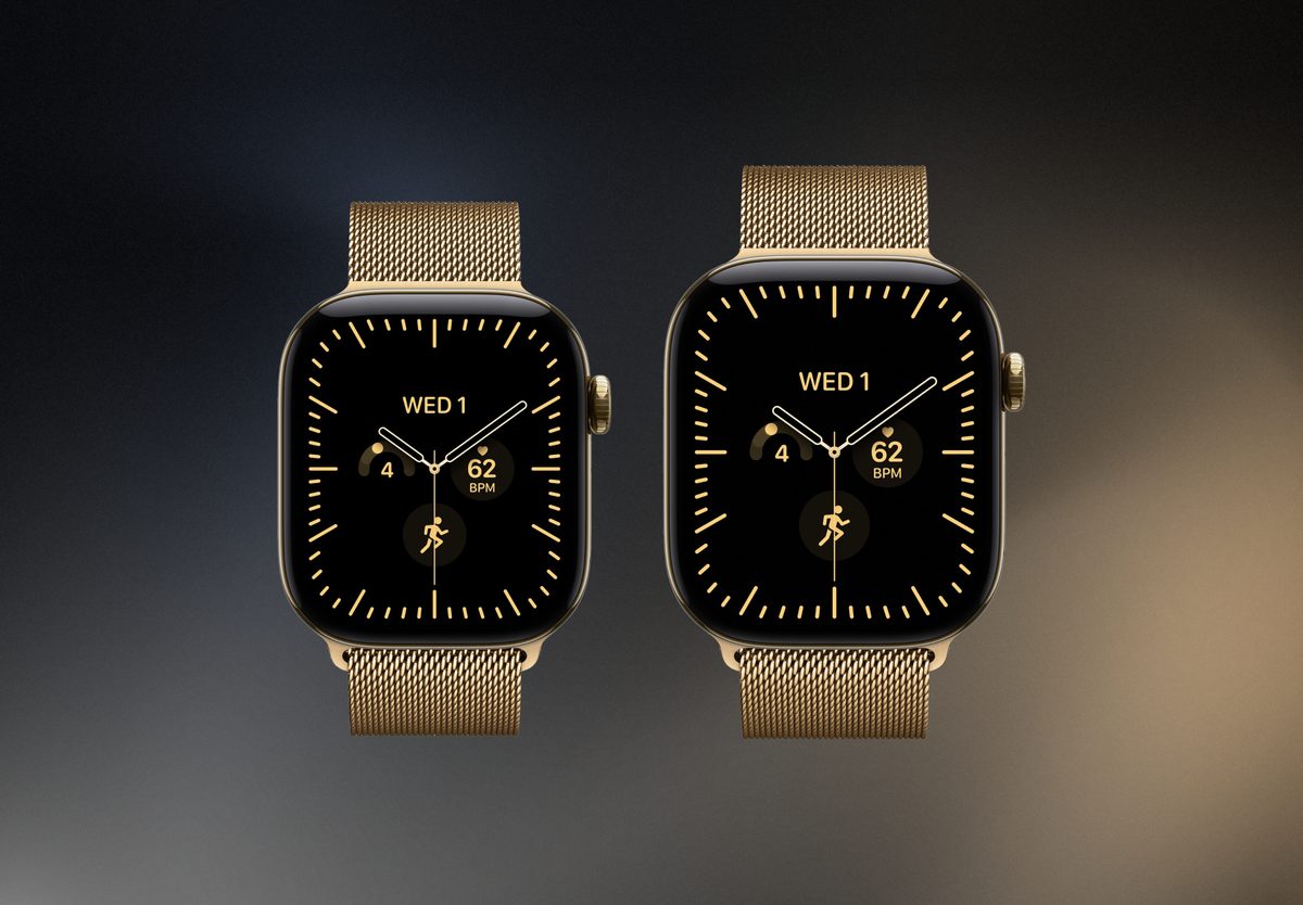 Умные часы Apple Watch Series 12 46mm Radiant Gold Titanium, Milanese Loop Gold, M/L, фото 6