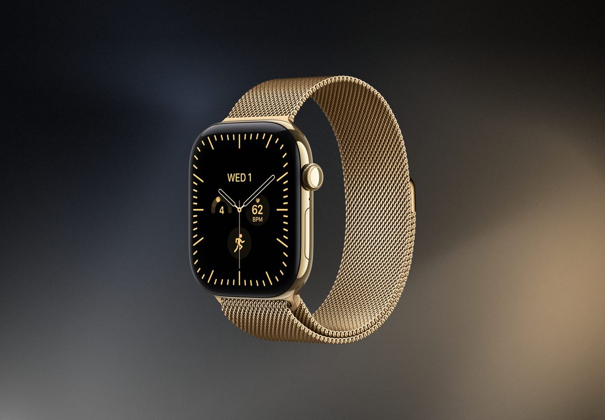 Умные часы Apple Watch Series 12 46mm Radiant Gold Titanium, Milanese Loop Gold, S/M, превью следующего фото