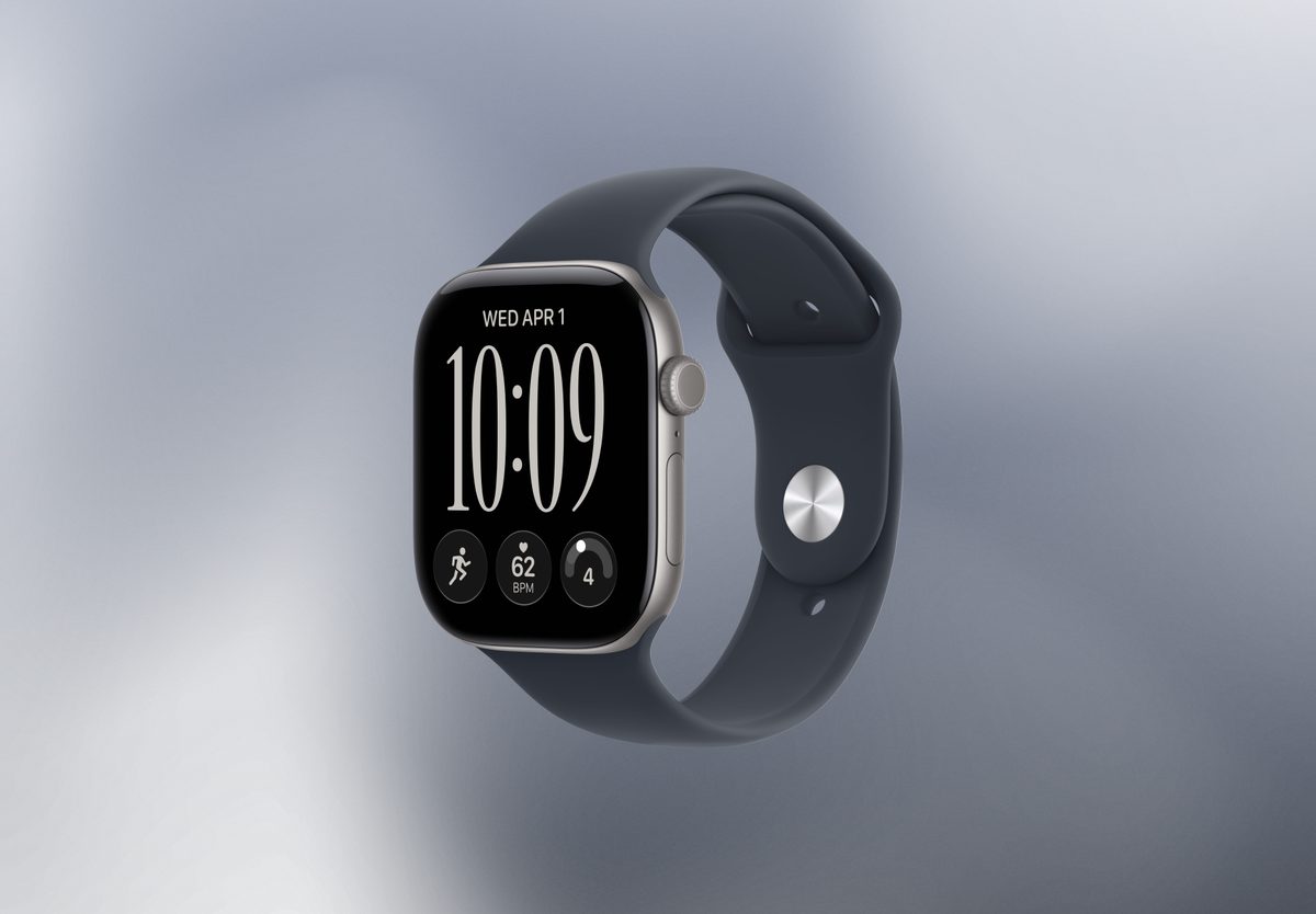 Умные часы Apple Watch Series 12 46mm Space Grey Aluminium, Sport Band Navy Blue, M/L, превью следующего фото