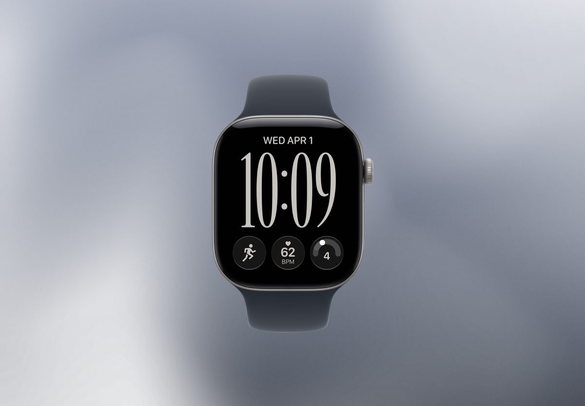 Умные часы Apple Watch Series 12 46mm Space Grey Aluminium, Sport Band Navy Blue, M/L, фото 3