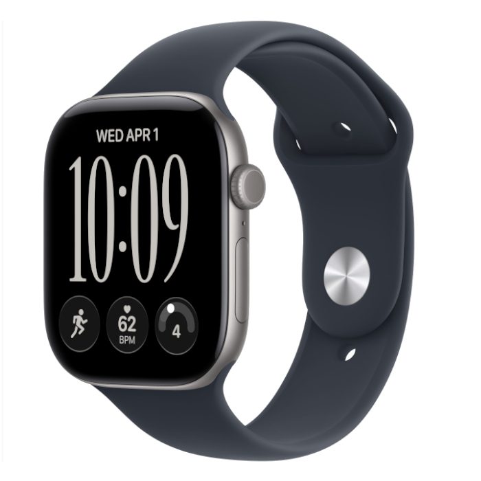 Умные часы Apple Watch Series 12 46mm Space Grey Aluminium, Sport Band Navy Blue, S/M