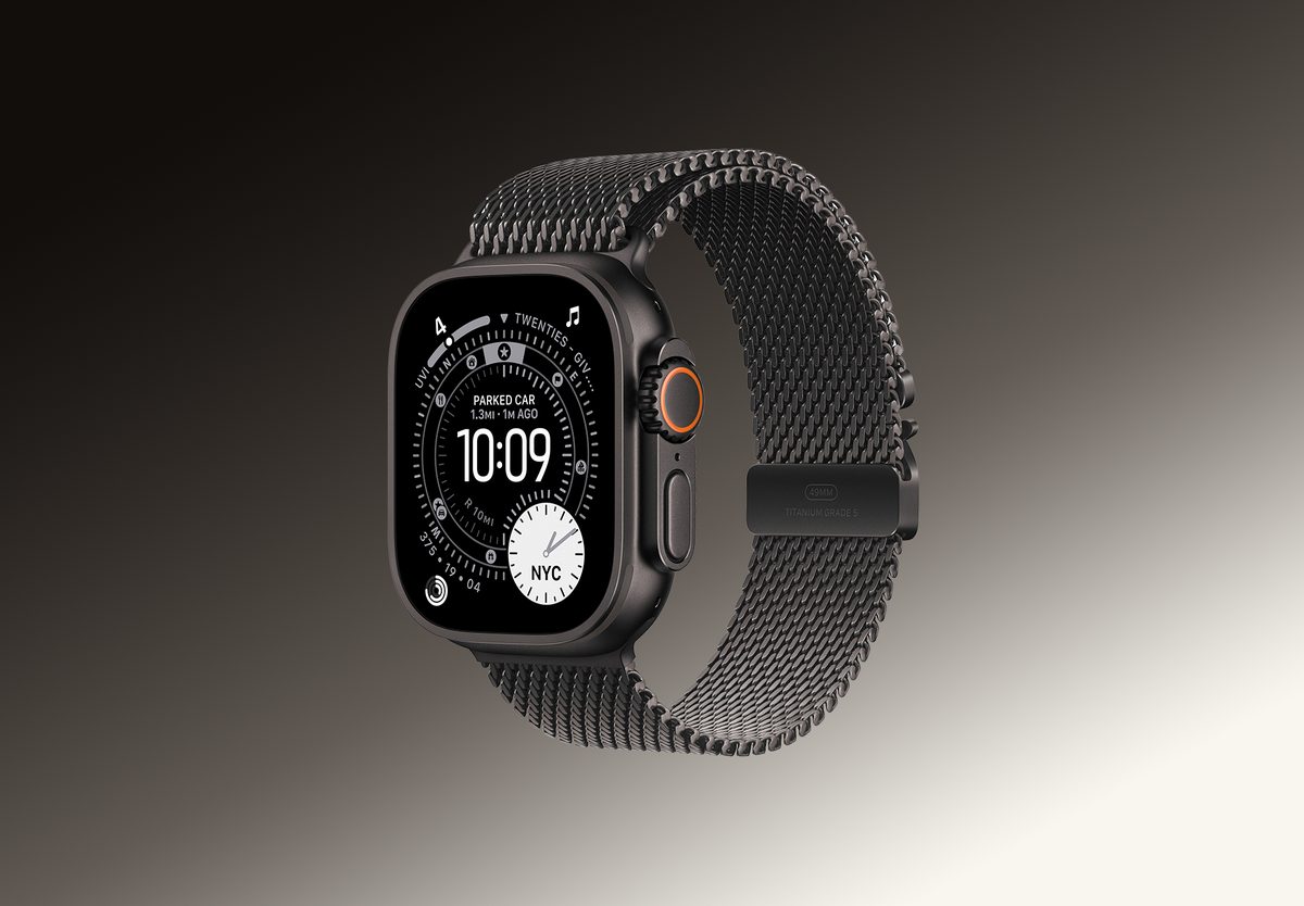Умные часы Apple Watch Ultra 3 GPS 49mm Black Titanium, Milanese Loop, M, превью следующего фото