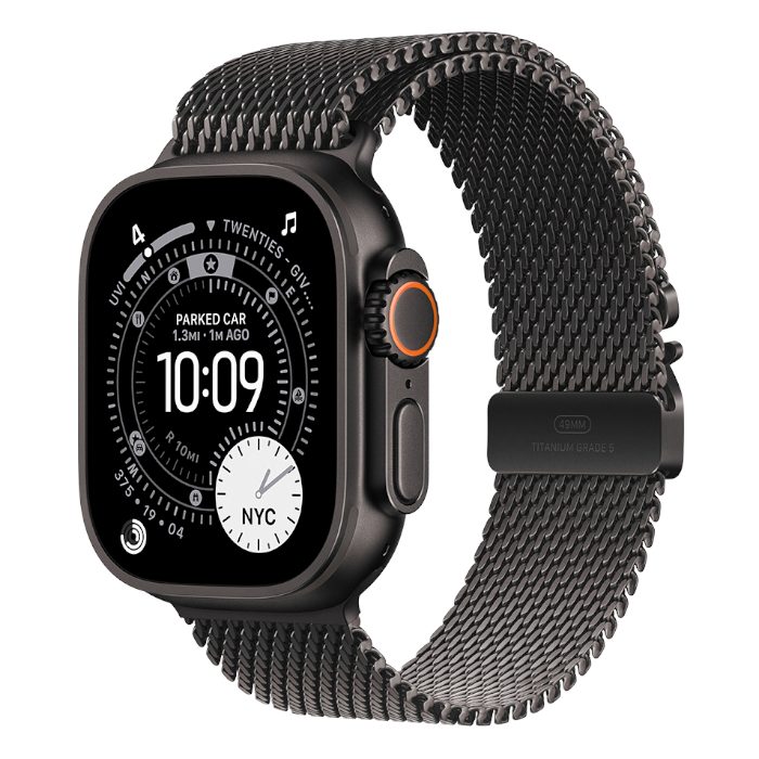 Умные часы Apple Watch Ultra 3 GPS 49mm Black Titanium, Milanese Loop, S