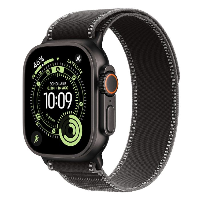 Умные часы Apple Watch Ultra 3 GPS 49mm Black Titanium, Trail Black/Charcoal, S/M