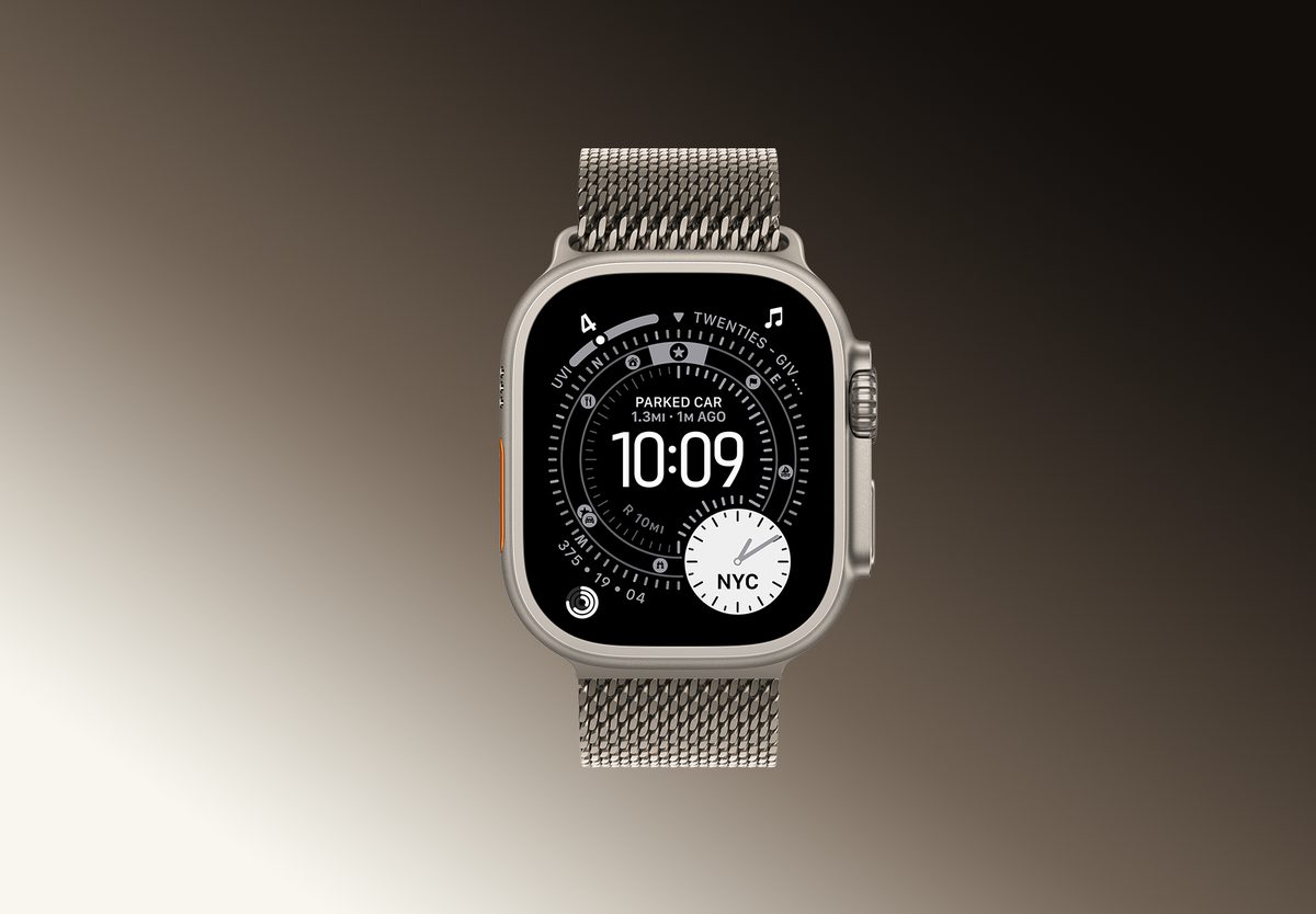 Умные часы Apple Watch Ultra 3 GPS 49mm Natural Titanium, Milanese Loop, L, фото 3