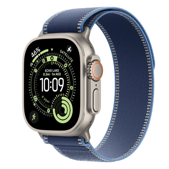 Умные часы Apple Watch Ultra 3 GPS 49mm Natural Titanium, Trail Blue/Bright Blue, S/M