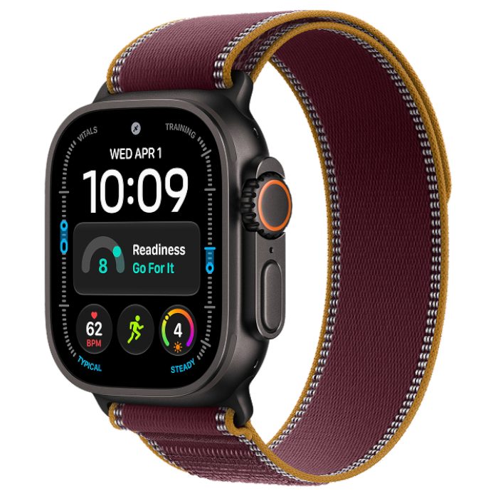 Умные часы Apple Watch Ultra 4 GPS 49mm Black Titanium, Trail Burgundy, S/M