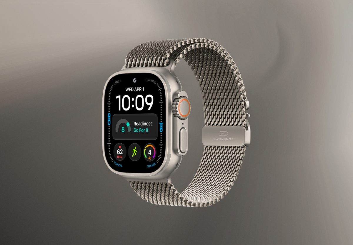 Умные часы Apple Watch Ultra 4 GPS 49mm Natural Titanium, Milanese Loop, L, превью следующего фото