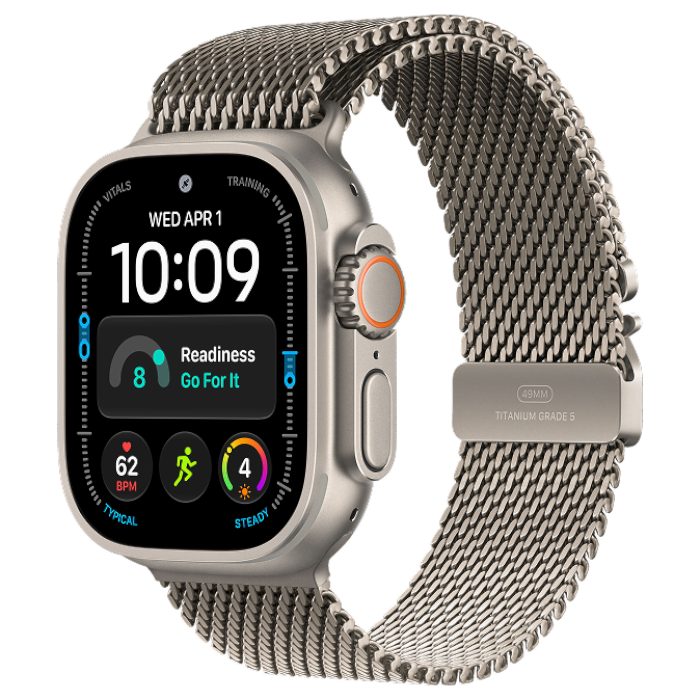 Умные часы Apple Watch Ultra 4 GPS 49mm Natural Titanium, Milanese Loop, M