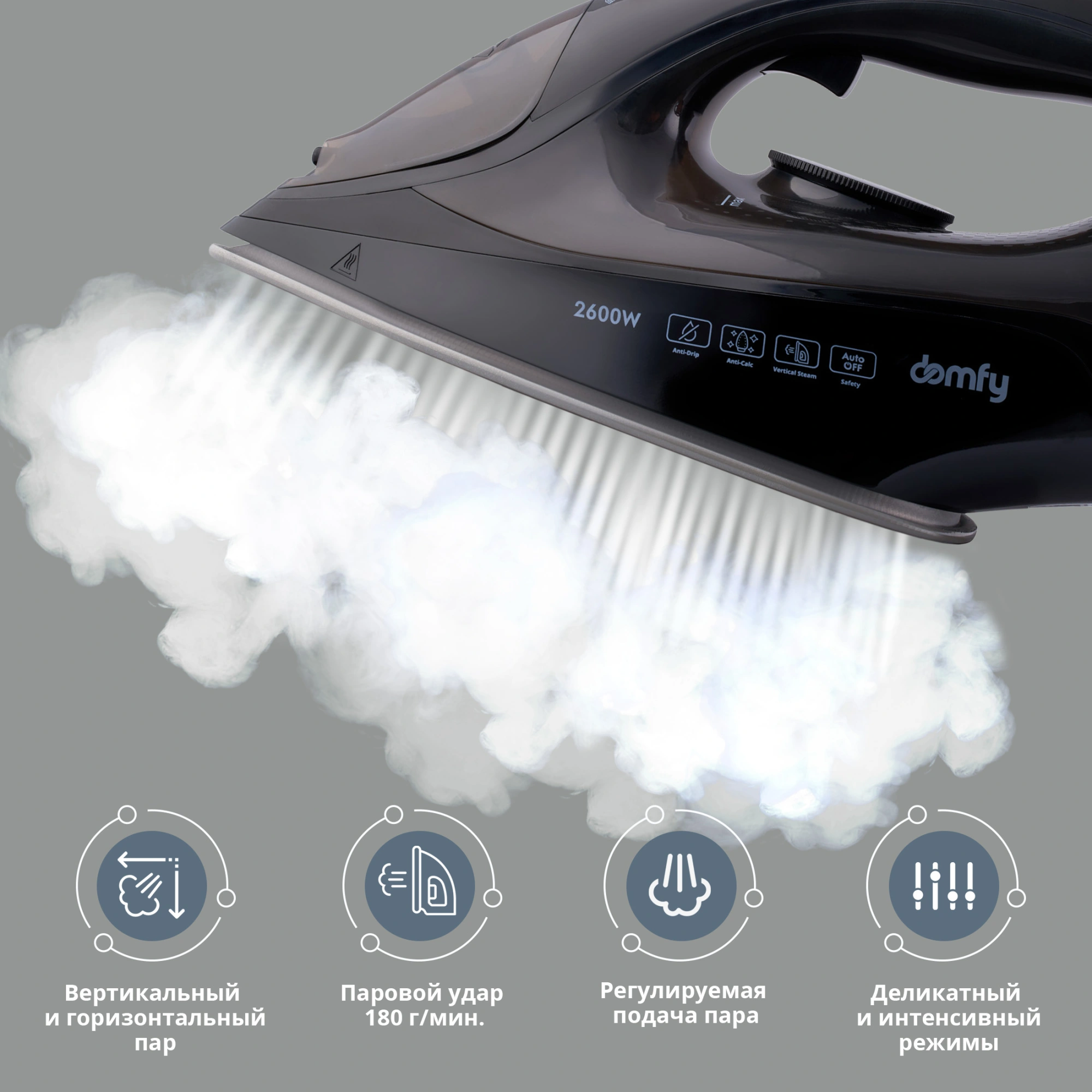 Утюг Domfy DSB-EI603 2600Вт черный, фото 10
