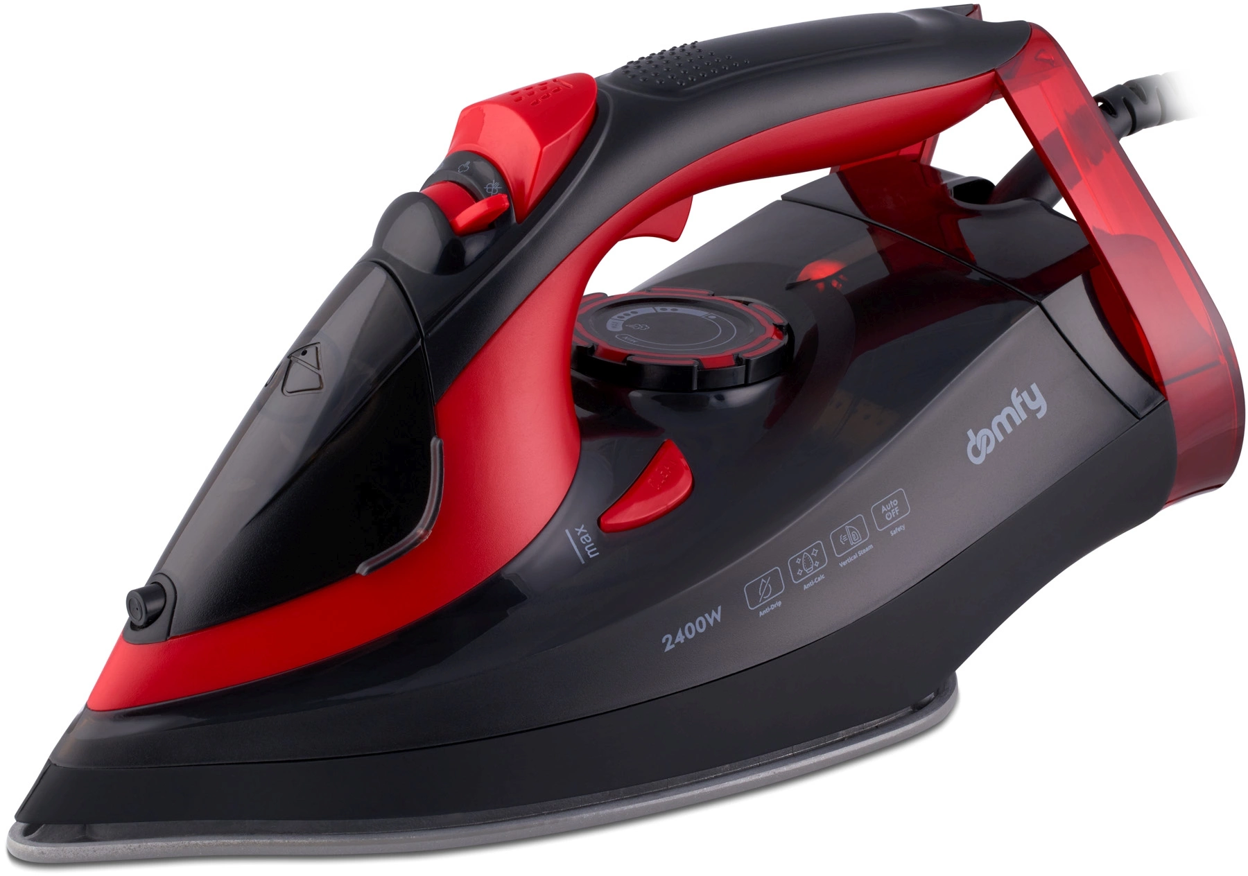 Утюг Domfy DSC-EI502 2400Вт черный/красный, превью следующего фото