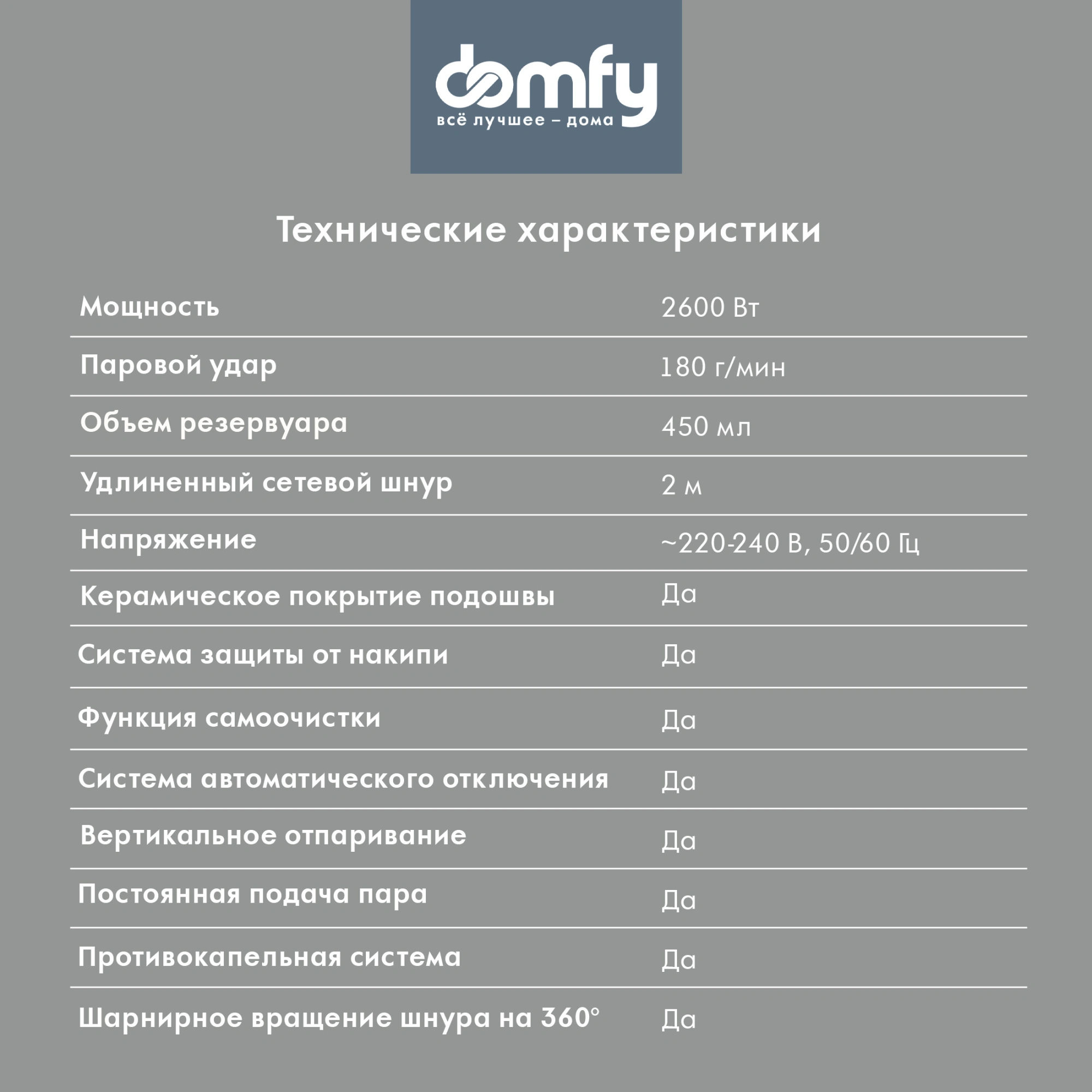 Утюг Domfy DSC-EI605 2600Вт черный/золотистый, фото 15